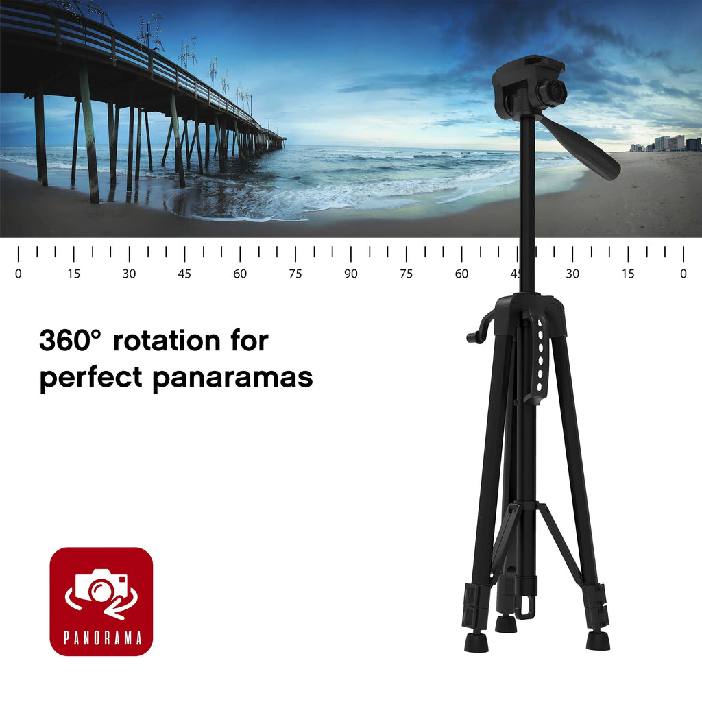 On Air Pro Stand - Lightweight 57” Aluminum Tripod W/ Carry Bag & Mounting Screws for Phone/Camera