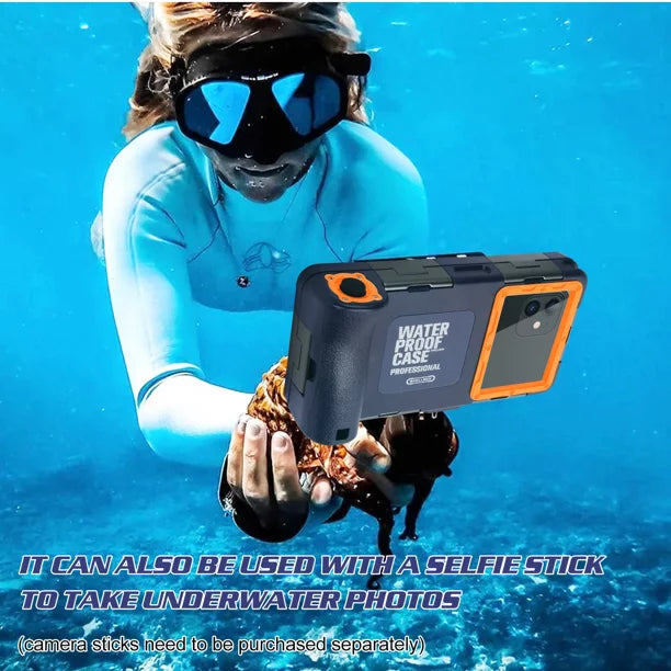 UrbanX Professional [15m/50ft] Swimming Diving Surfing Snorkeling Photo Video Waterproof Protective Case Underwater Housing for Xiaomi Mi 8 Pro And all Phones Up to 6.9 Inch LCD with Lanyard