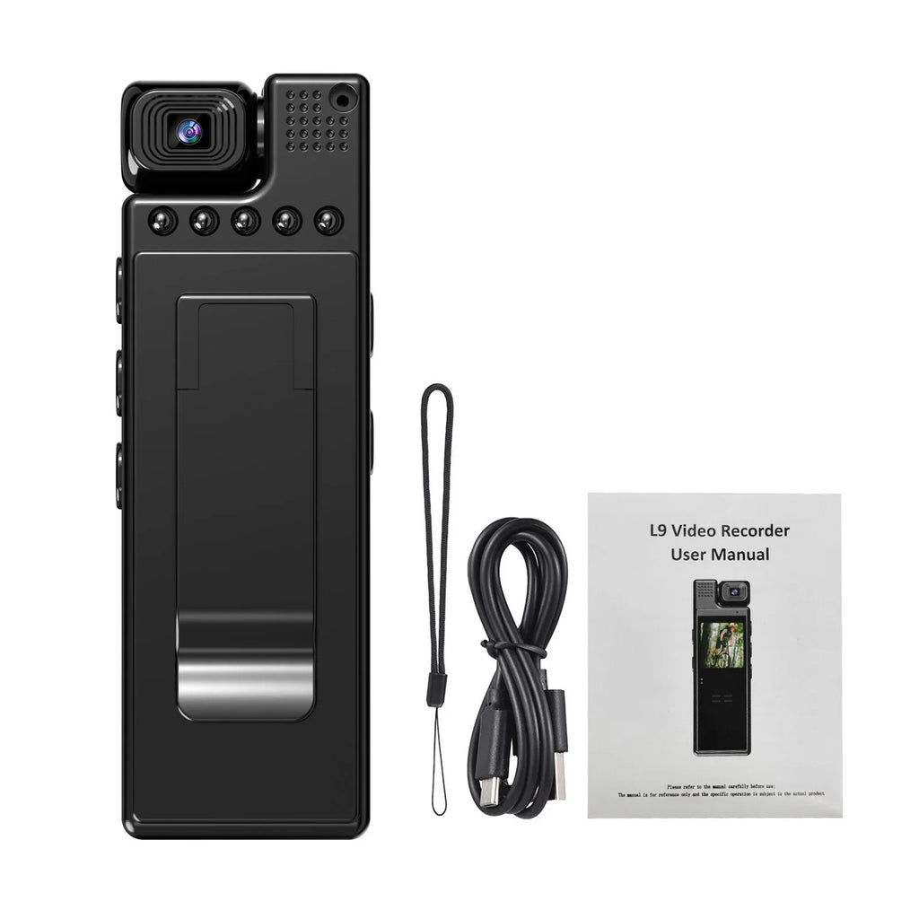 GoolRC Body Camera with Audio and Video Recording, 180°Lens Rotatable, 6 Hour Battery Life, WiFi, 1.3in TFT Screen, Night Vision Document Your Day