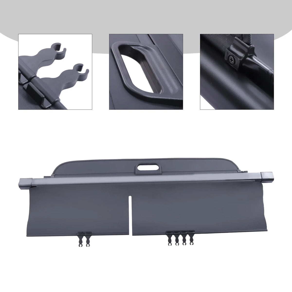 Wuzstar Retractable Cargo Wrap Rear Trunk Area Privacy Security Shield Shade Shield for Jeep Cherokee 2019-2021,Black