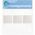 3-Pack BBQ Grill Heat Shield Plate Tent Replacement Parts for Sams Bakers & Chefs 608SB - Fitting Barbeque Ceramic Flame Tamer, Guard, Deflector, Flavorizer Bar, Vaporizer Bar, Burner Protection 8"