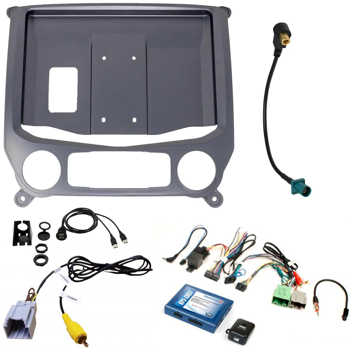 Stinger Heigh10 10" In-dash Infotainment System Matching with Apple CarPlay & Android Auto, Includes Satellite Radio Tuner & Installation Kit Suitable with 14-18 GM Trucks