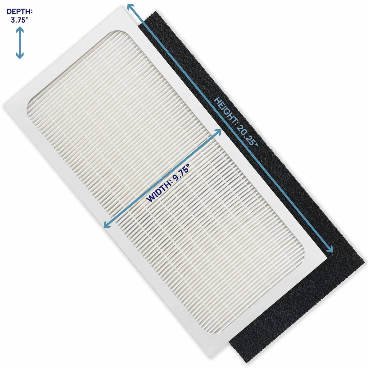 Filter Bros BA-400S Suitable With BLUEAIR 400 Dual Protection Series HEPA Replacement Particle Filter For 480i, 402, 403, 405, 410, 450E, 455EB Blue Sky SmokeStop
