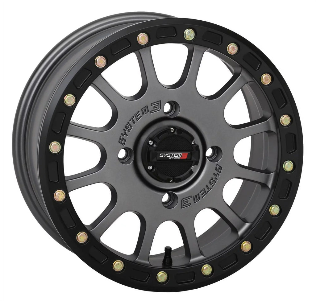System 3 SB-5 14" Wheels Grey 30" Trail Saw 2.0 Tires Can-Am Commander Maverick Renegade Outlander Defender