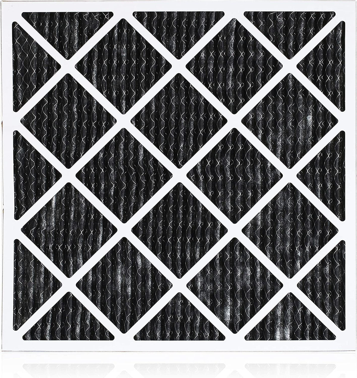 Filterbuy 25x25x1 MERV 8 Odor Eliminator Pleated HVAC AC Furnace Air Filters with Activated Carbon (12-Pack)