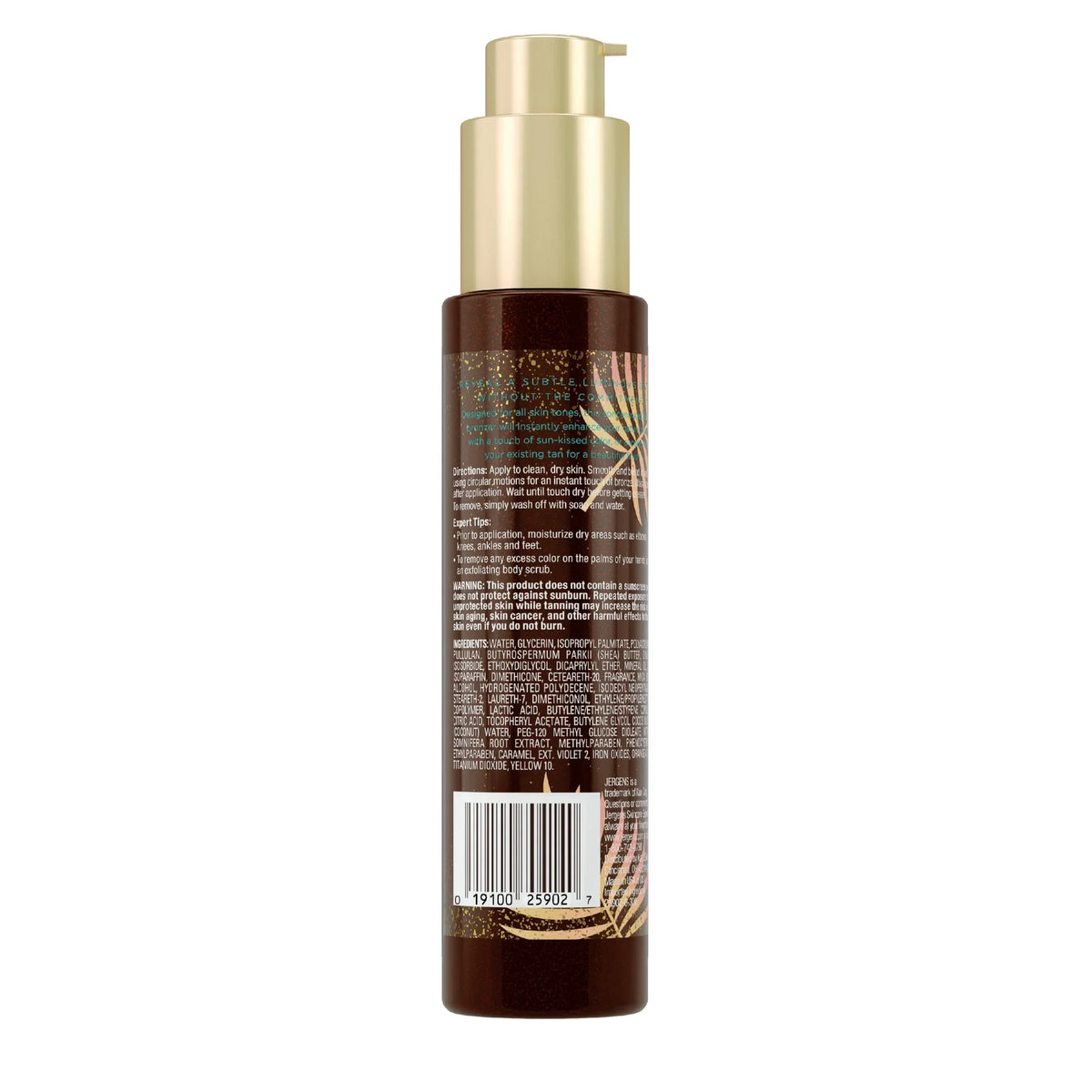 SOL by Jergens Self Tanner Body Bronzer, Sunless Tanner For All Unique Skin Tones, 3.4 fl oz