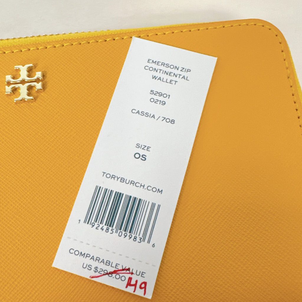 Tory Burch 52901 Emerson Zip Continental Wallet IN CASSIA