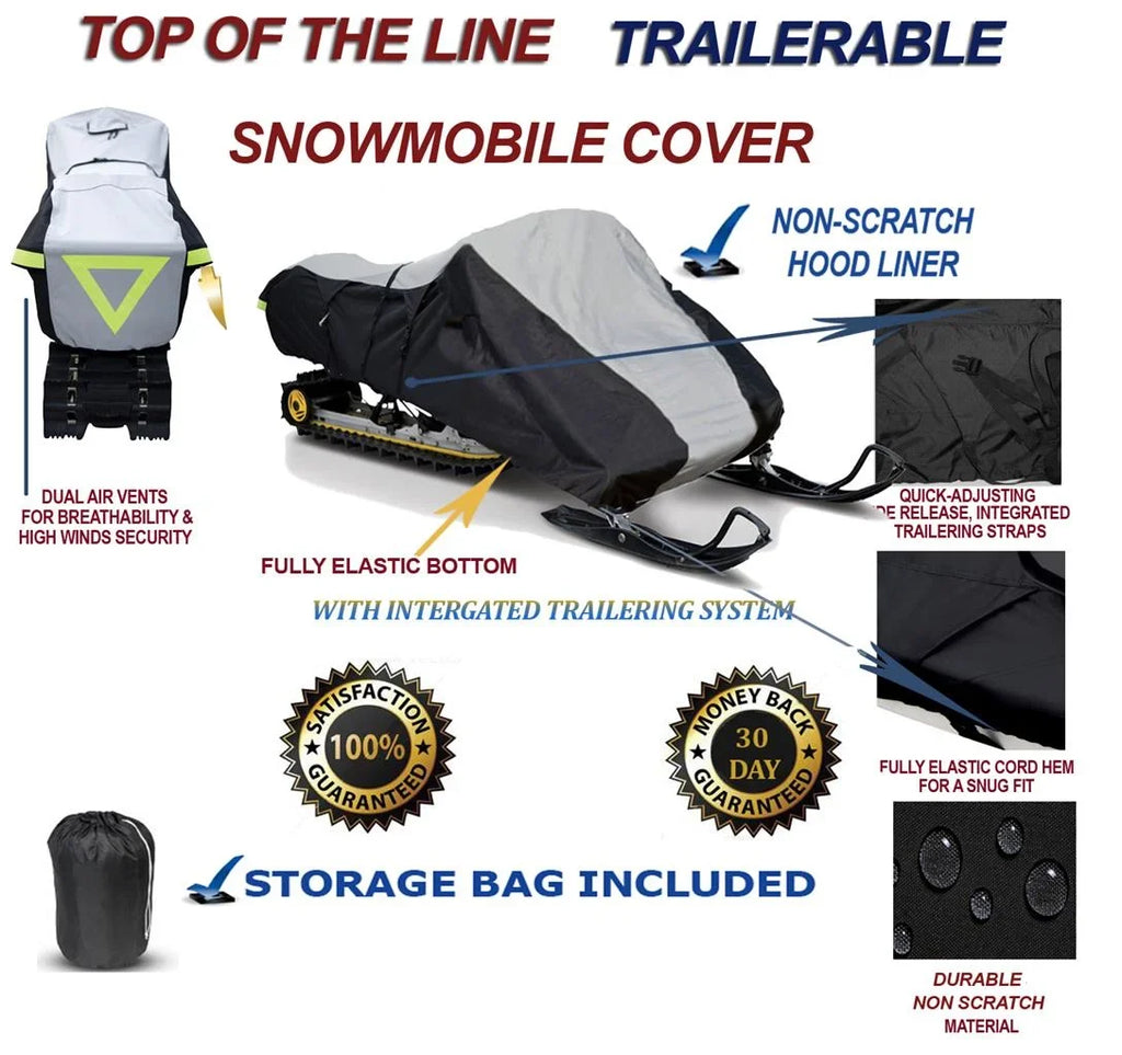 600D Snowmobile Travel and Storage Wrap Suitable for 2004-2005 Model Year Ski Doo Bombardier GSX LIMITED Sleds. Slush and Mud Protection