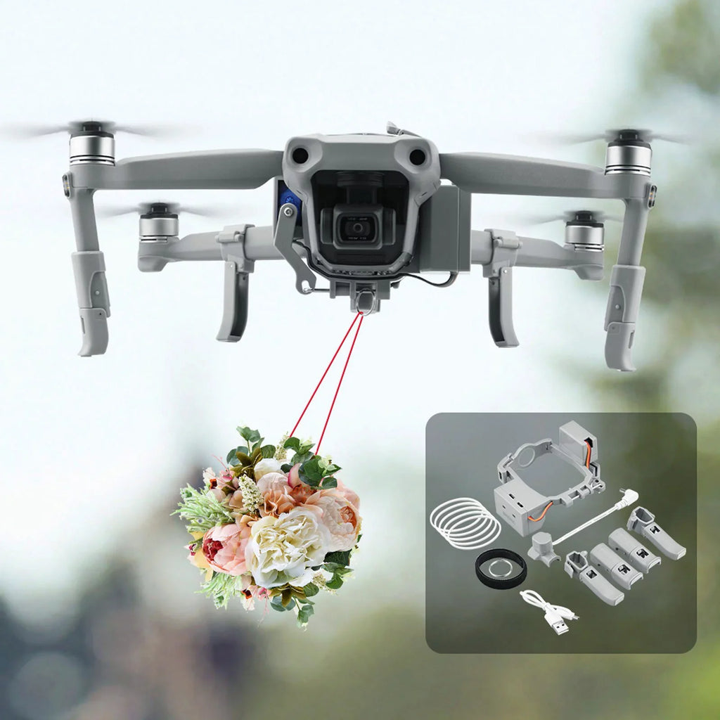 Follow Airdrop System Payload Airdrop Release Drop Device Kit Compitable With Mavic Air 2/Air 2s Wedding Proposal Delivery Device