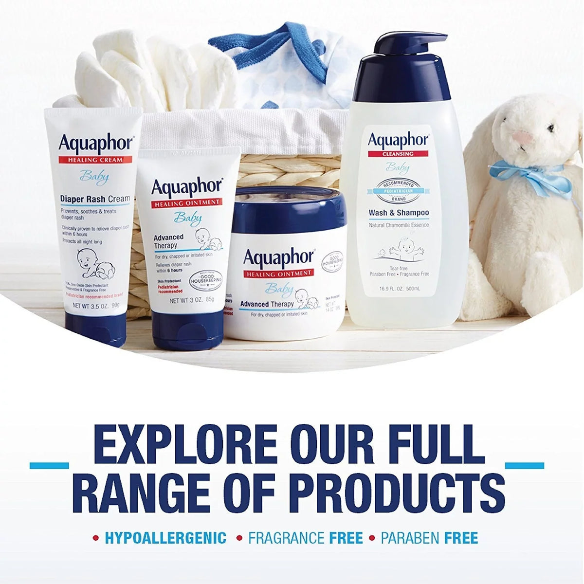 Aquaphor Baby Diaper Rash Cream 3.5 Ounce Pack of 3