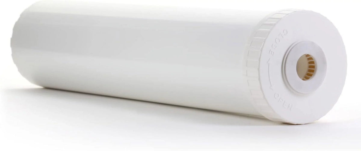 White Empty Water Filter Cartridge Resilient Construction For Pre Post, Fits Standard Housings 4.5 X 20