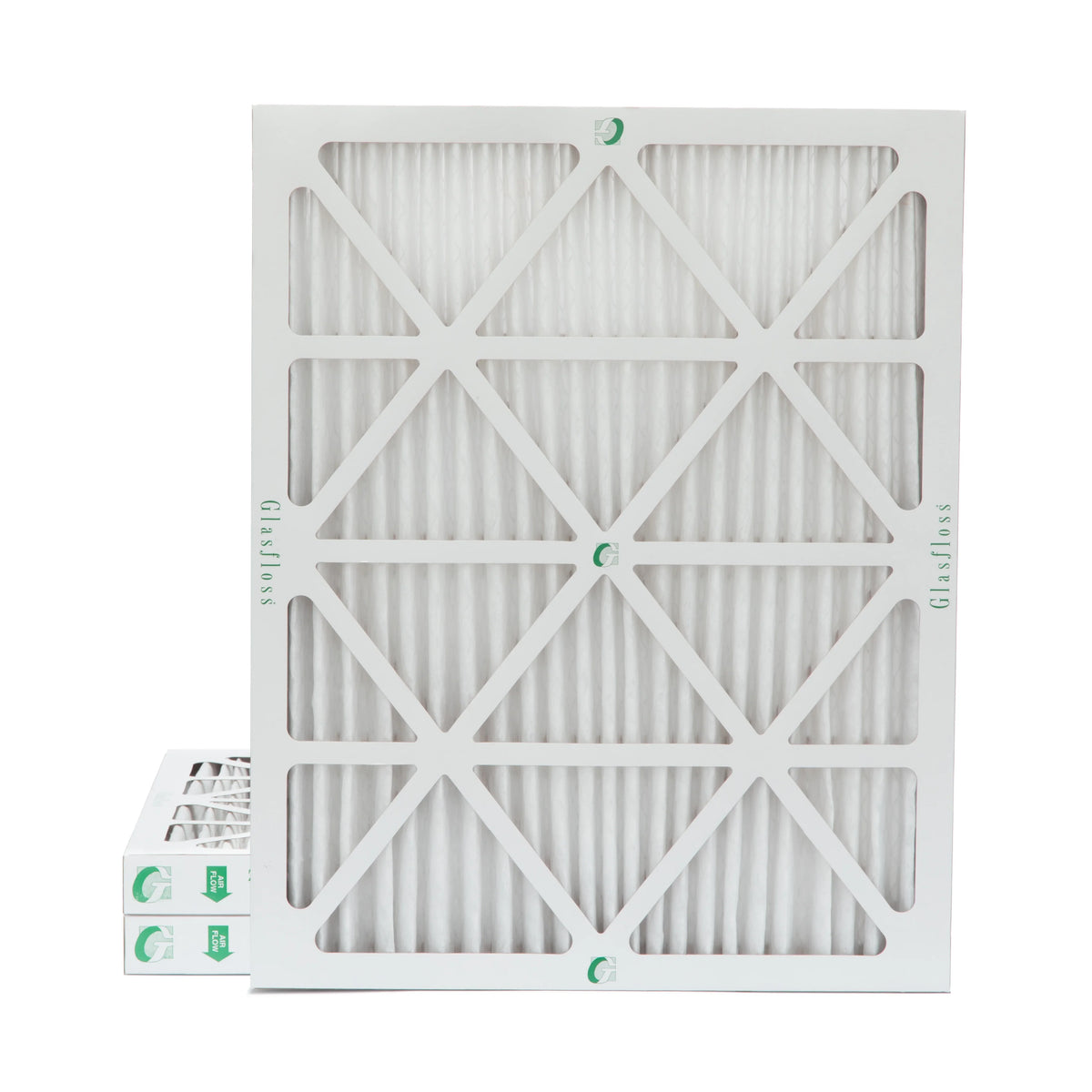 3 Pack of 18x25x2 MERV 10 Pleated 2" Inch Air Filters by Glasfloss. Actual Size: 17-1/2 x 24-1/2 x 1-3/4